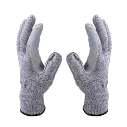 HPPE anti cutting leather gloves